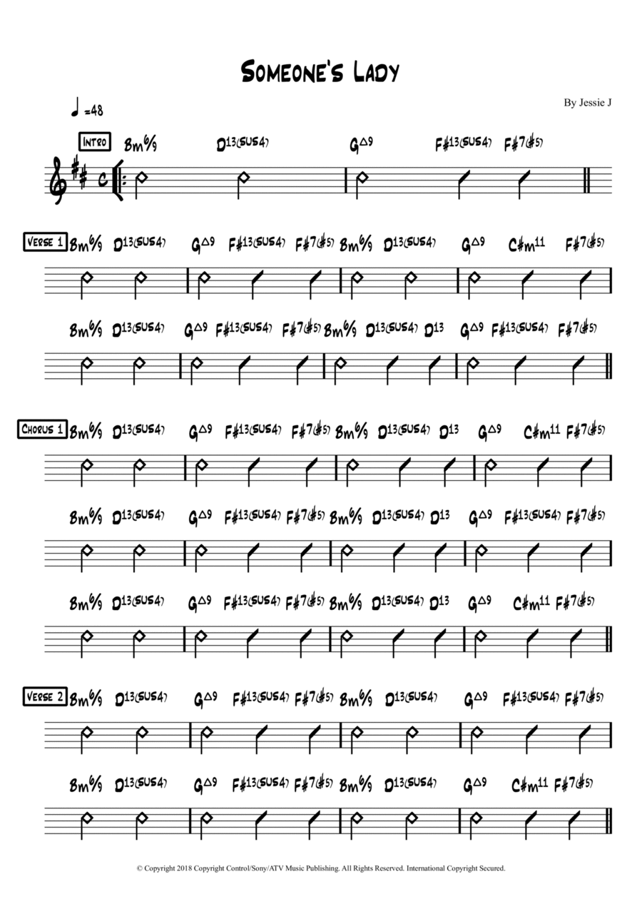Someone's Lady Piano Solo scores gallery preview page 1