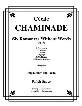 Book cover for Six Romances Without Words, Op 76 for Euphonium and Piano