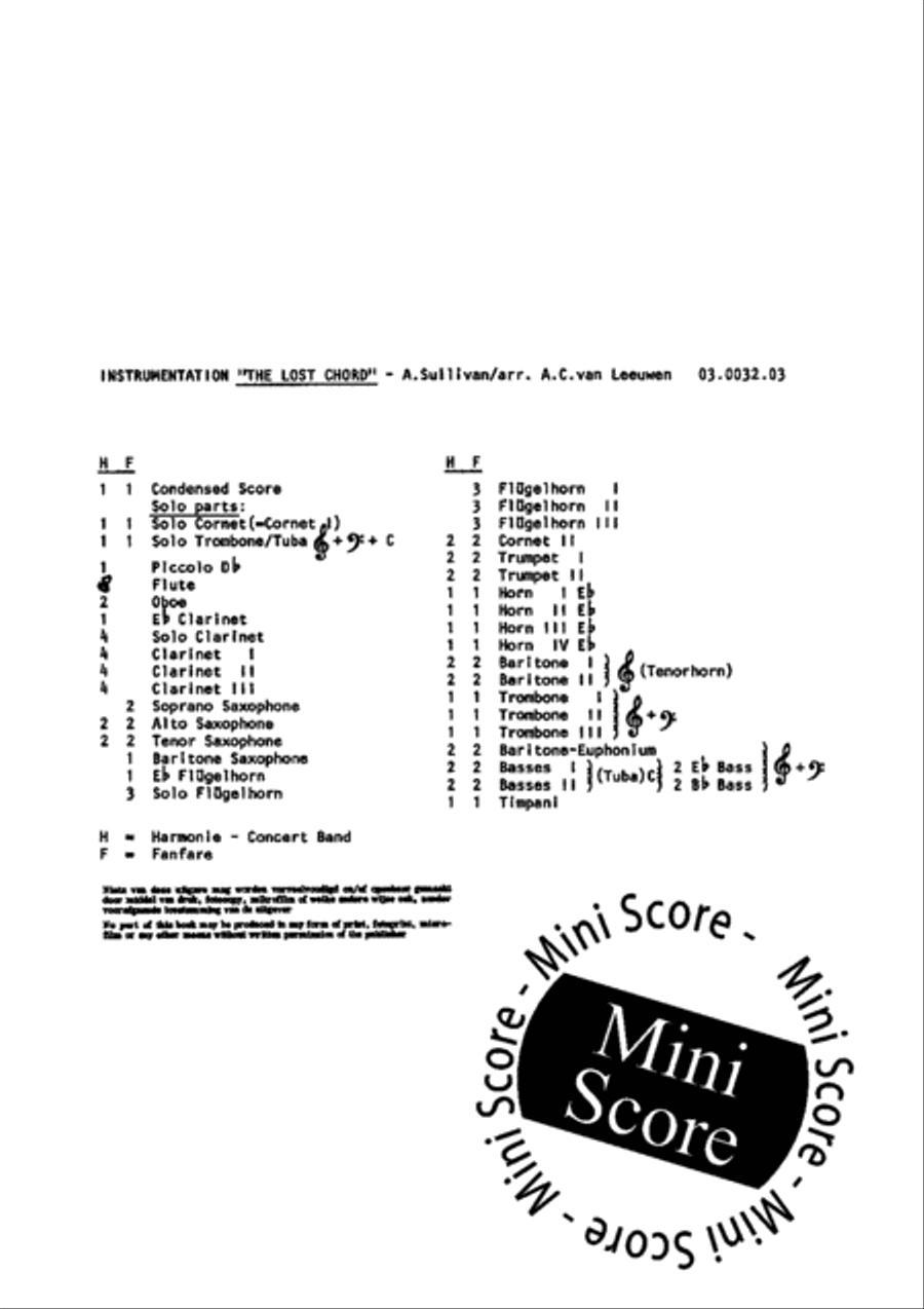 The Lost Chord The Lost Chord Fanfare Band scores gallery preview page 3