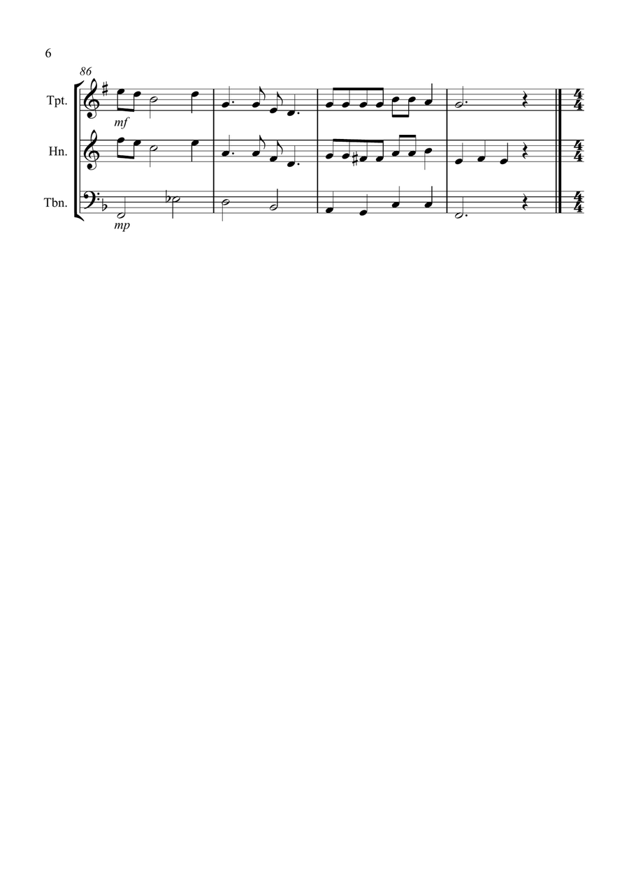 8 Easy Trios, for Brass Brass Ensemble scores gallery preview page 6