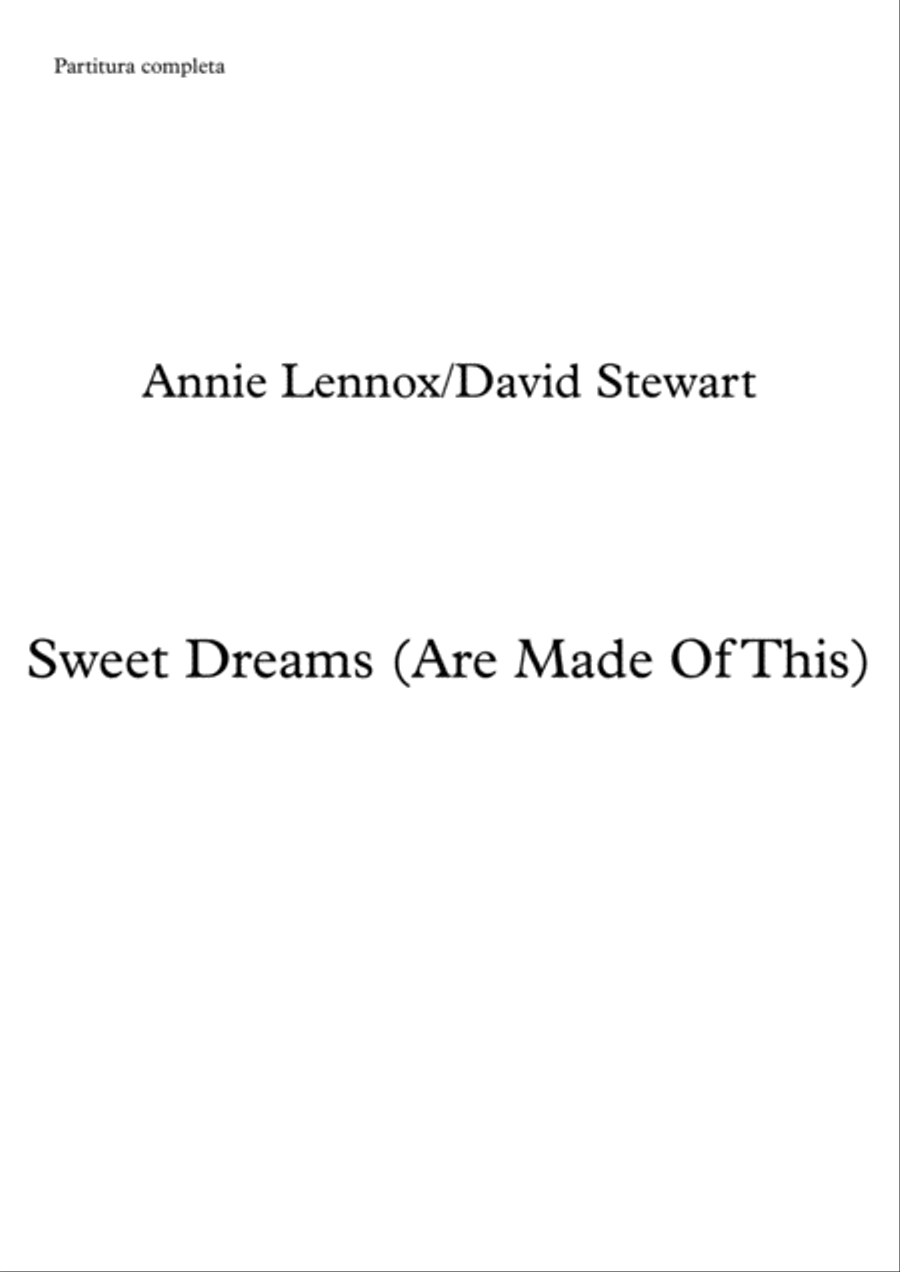 Sweet Dreams (Are Made Of This) Small Ensemble scores gallery preview page 1