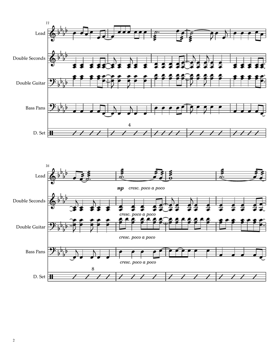 Viva La Vida Viva La Vida Steel Drum Band scores gallery preview page 2