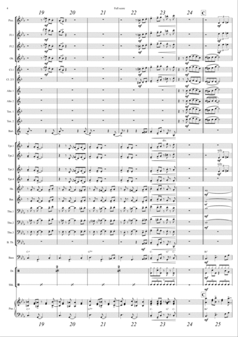 Sway (quien Sera) Concert Band scores gallery preview page 4