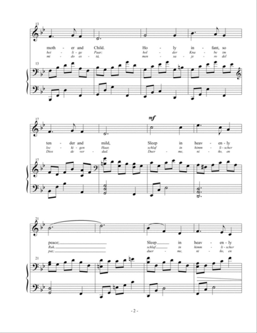 Silent Night (Vocal Solo - Medium) Medium Voice scores gallery preview page 3