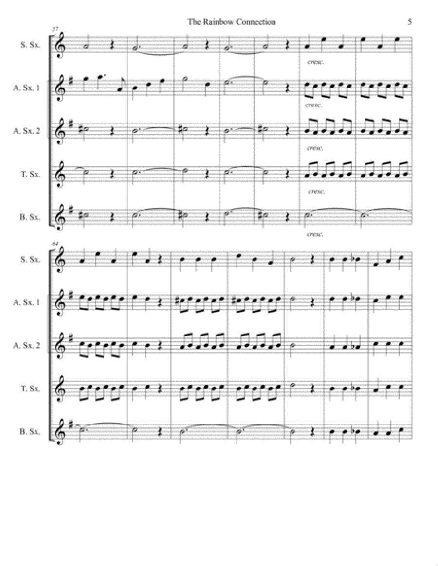 The Rainbow Connection Woodwind Quintet scores gallery preview page 6
