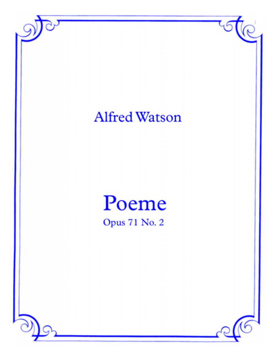Poeme Opus 71 No. 2 Poeme Opus 71 No. 2 Piano Solo scores gallery preview page 1