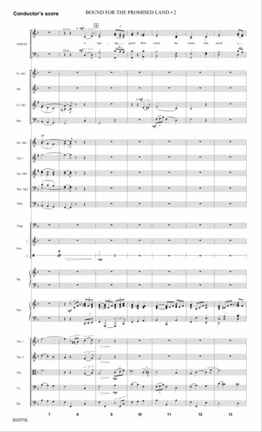 Bound for the Promised Land - Orchestra Score and Parts Choir scores gallery preview page 3