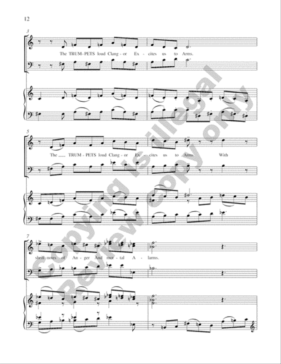 A Song for St. Cecilia's Day 4-Part scores gallery preview page 8