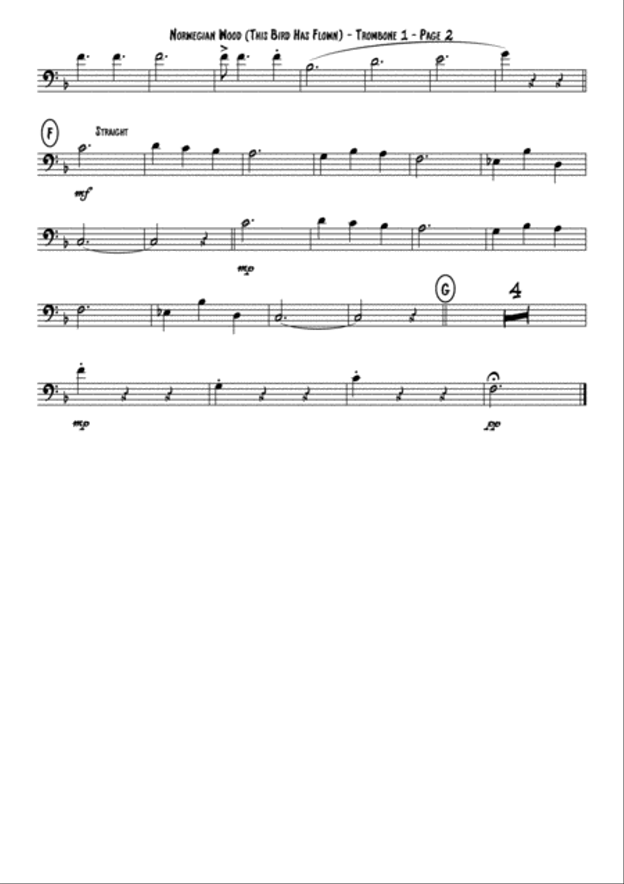 Norwegian Wood (This Bird Has Flown) Norwegian Wood (This Bird Has Flown) Brass Ensemble scores gallery preview page 6