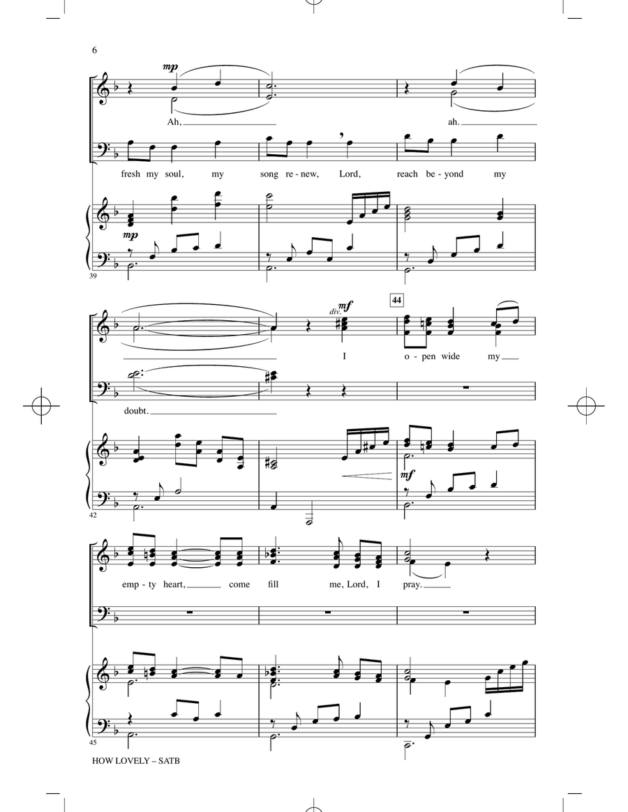 How Lovely 4-Part scores gallery preview page 5