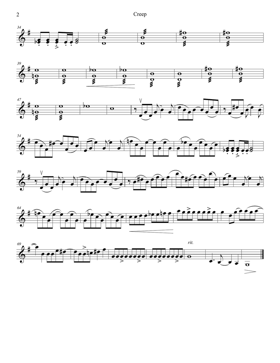 Creep Creep String Quartet scores gallery preview page 4