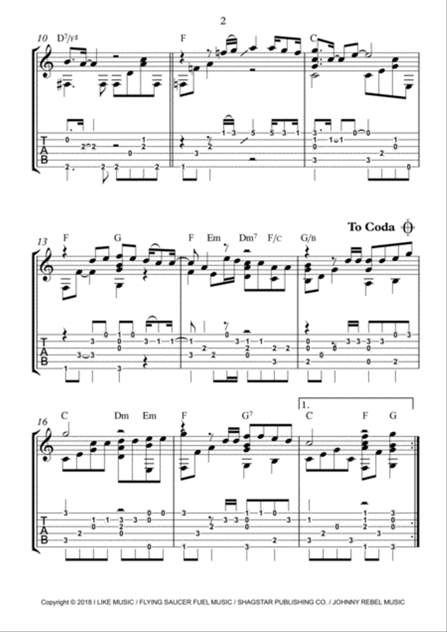 Always On My Mind Guitar Tablature scores gallery preview page 2