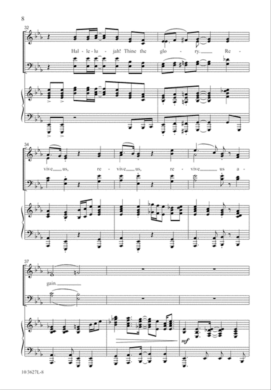 Hallelujah! Thine the Glory 4-Part scores gallery preview page 8
