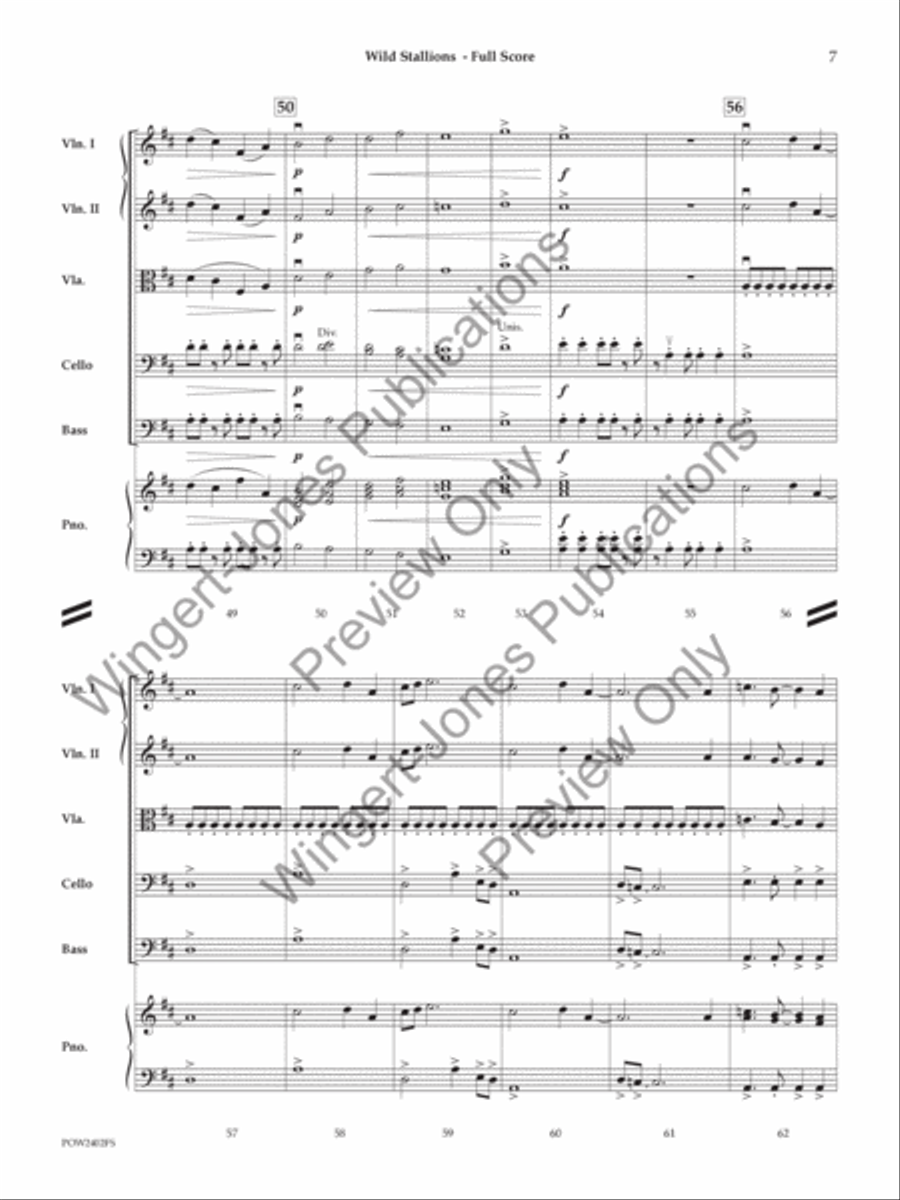 Wild Stallions String Orchestra scores gallery preview page 8