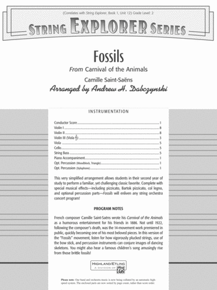 Book cover for Fossils: Score