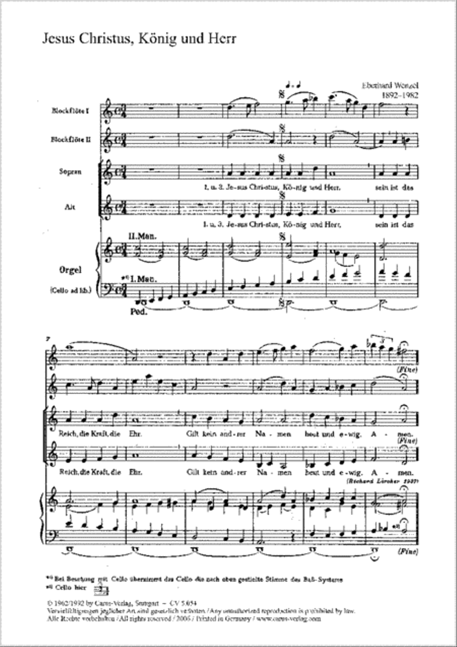 Jesus Christus, Konig und Herr SA scores gallery preview page 1