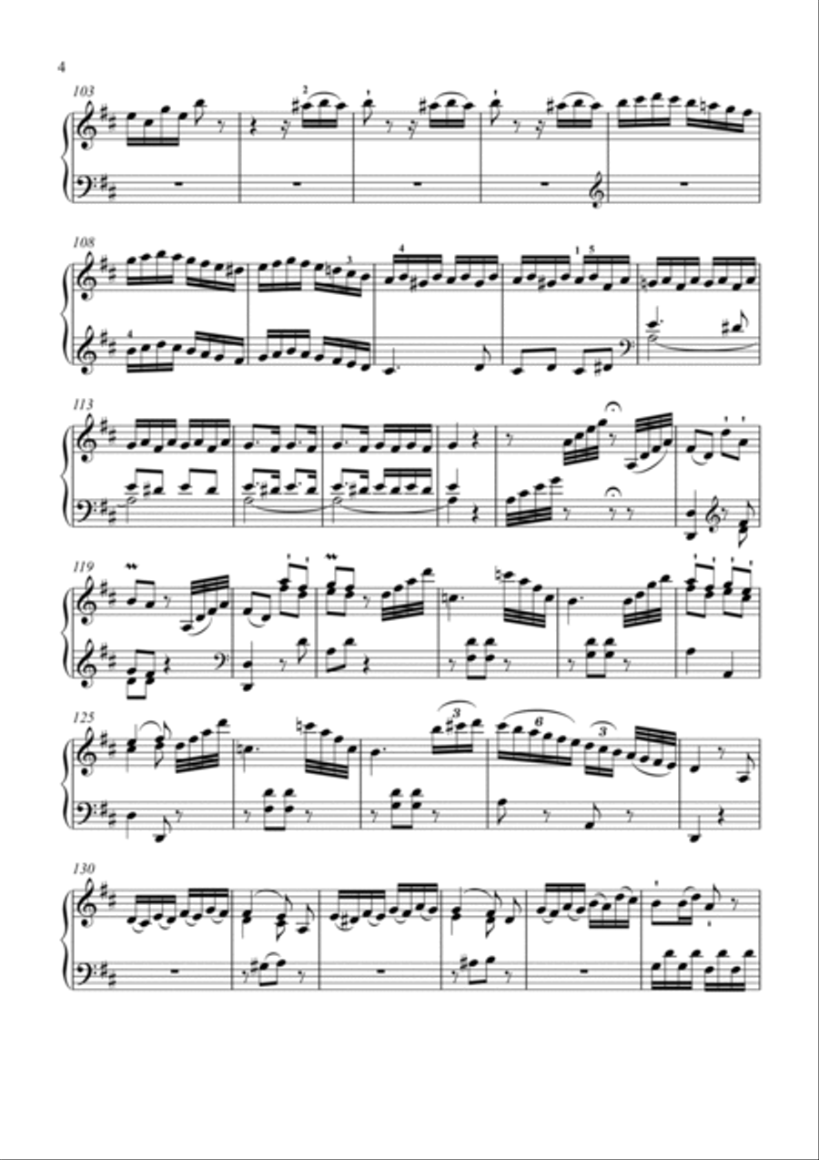 Haydn-Piano Sonata in D major,Hob.XVI.33(Piano solo) Small Ensemble scores gallery preview page 5