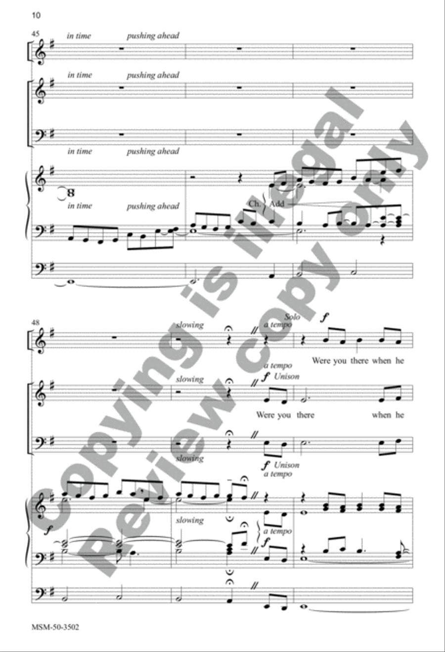 Were You There? 4-Part scores gallery preview page 10
