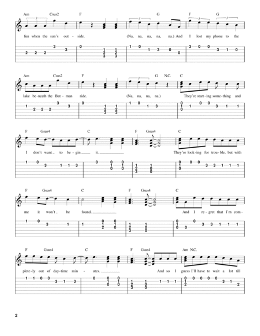 Chapped Lips And Things Like Chemistry, Chapstick Guitar Tablature scores gallery preview page 2