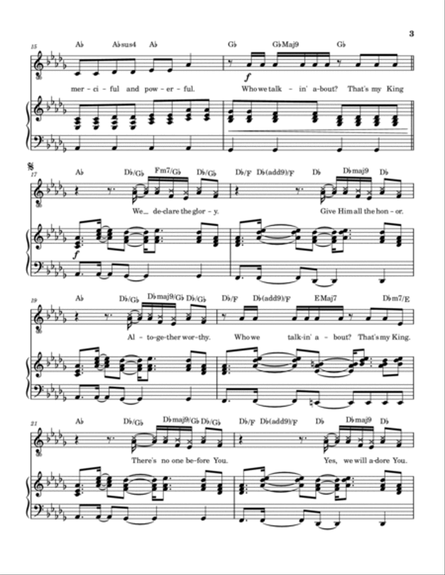 That's My King Piano, Vocal, Guitar scores gallery preview page 4
