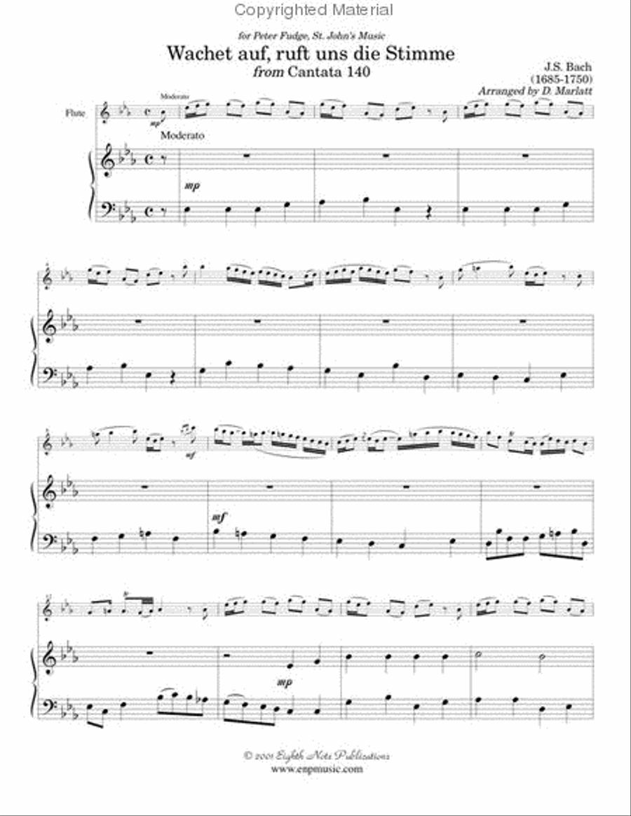Wachet Auf (from Cantata 140) Small Ensemble scores gallery preview page 2