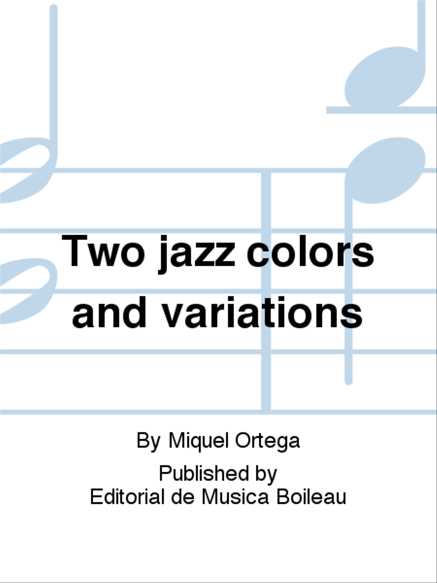 Two jazz colors and variations Clarinet Quartet scores gallery preview page 1