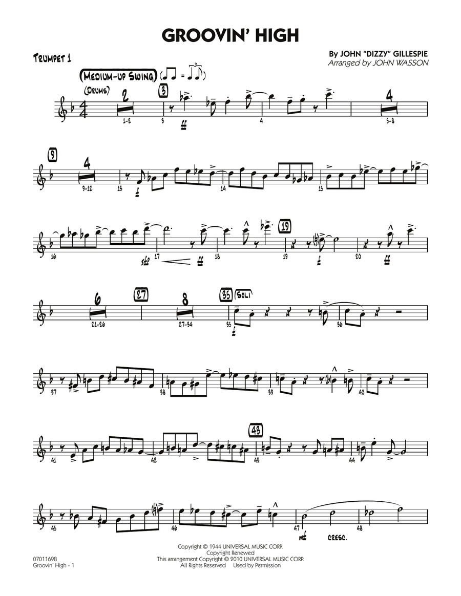 Groovin' High - Trumpet 1