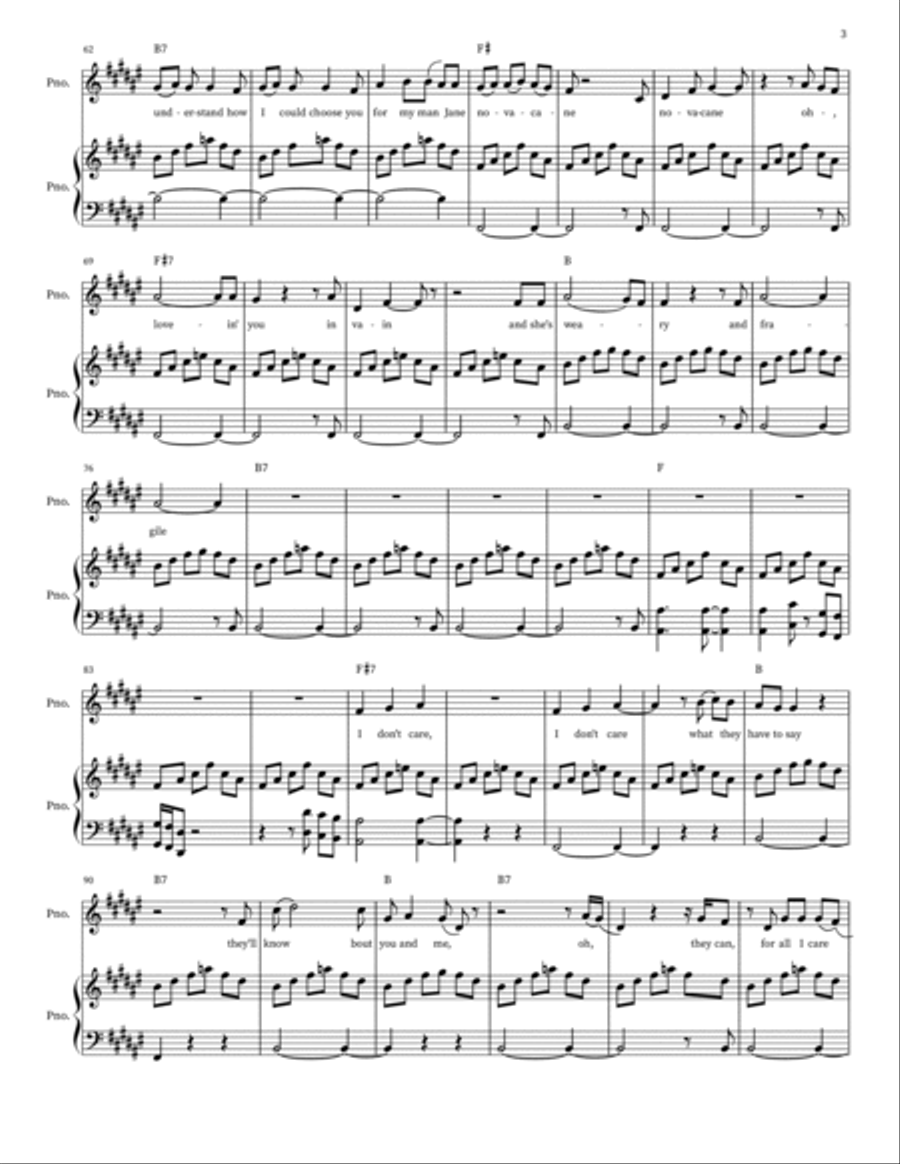 Jane Novacane Jane Novacane Piano, Vocal scores gallery preview page 3