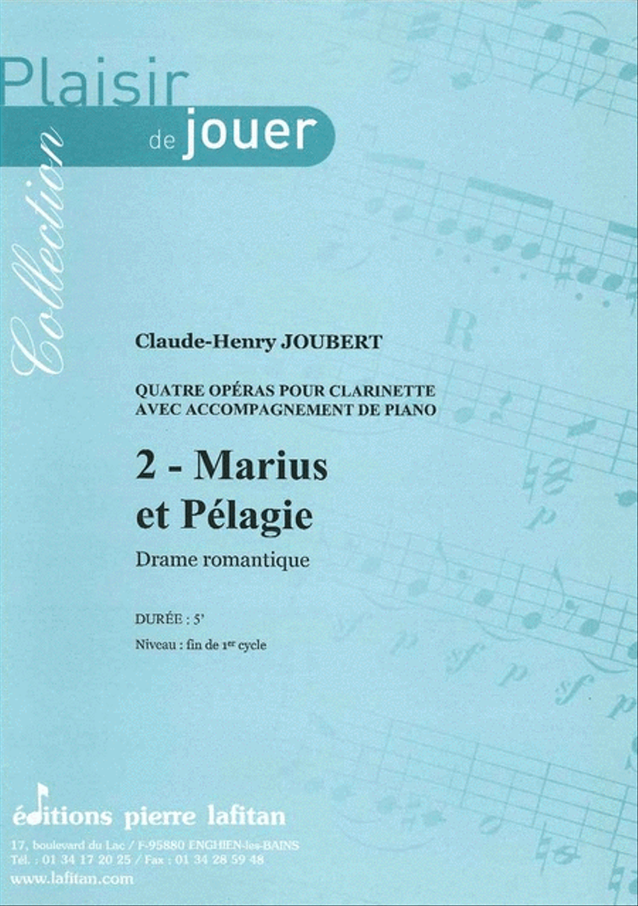 4 Opéras - 2 - Marius et Pélagie Clarinet Solo scores gallery preview page 1
