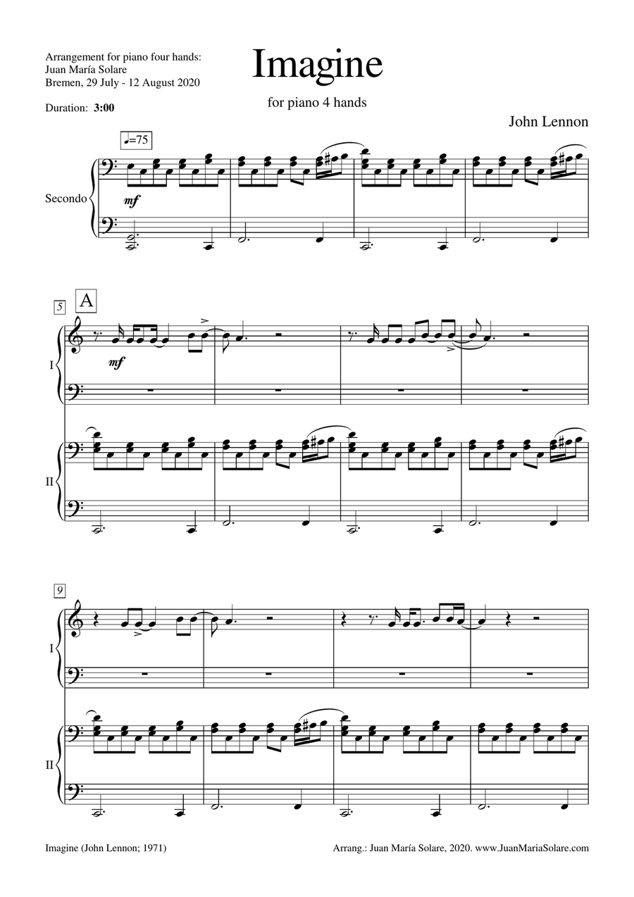 Imagine Piano scores gallery preview page 1