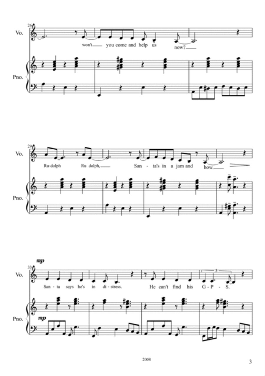 Oh Rudolph! Oh Rudolph! 4-Part scores gallery preview page 4
