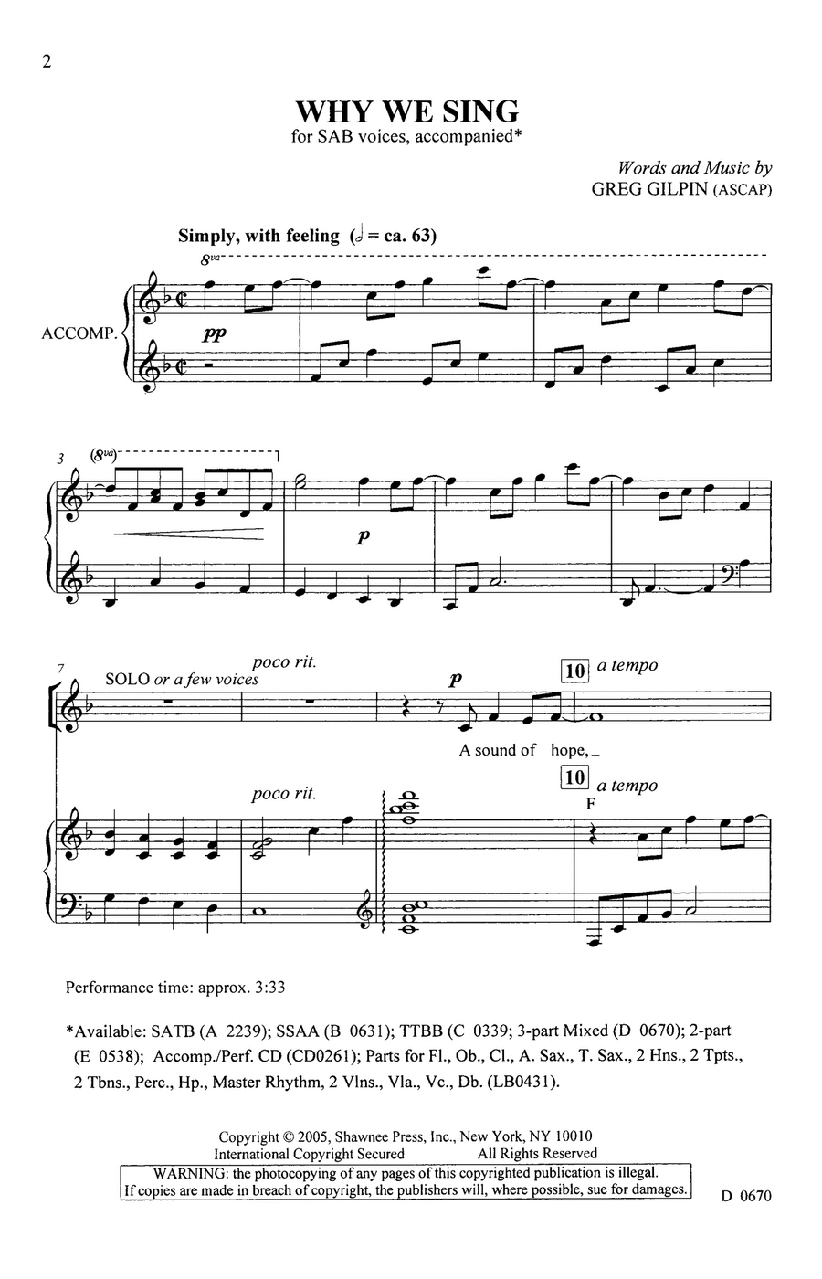 Why We Sing 3-Part scores gallery preview page 1