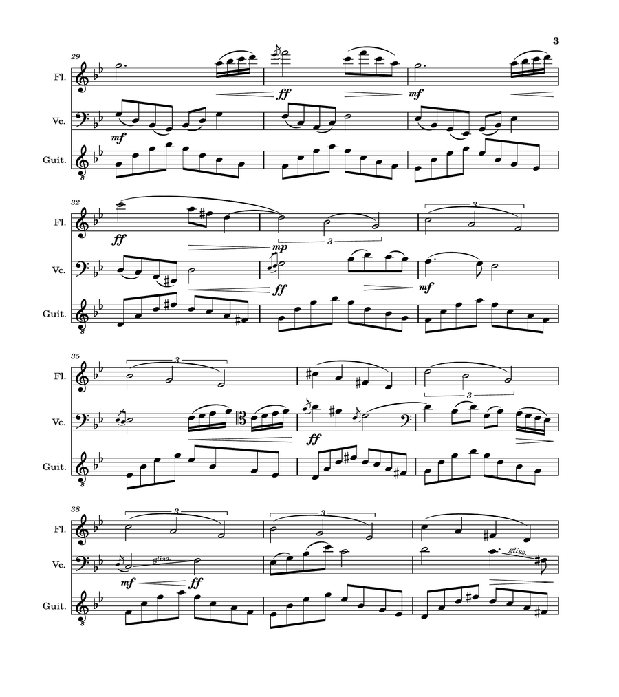 Peaceful Night Peaceful Night Chamber Music scores gallery preview page 3