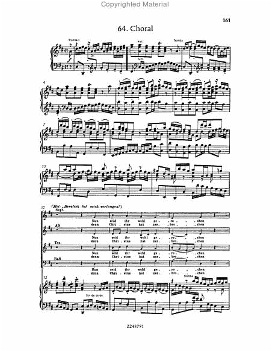 Christmas Oratorio, BWV 248 Choir scores gallery preview page 160