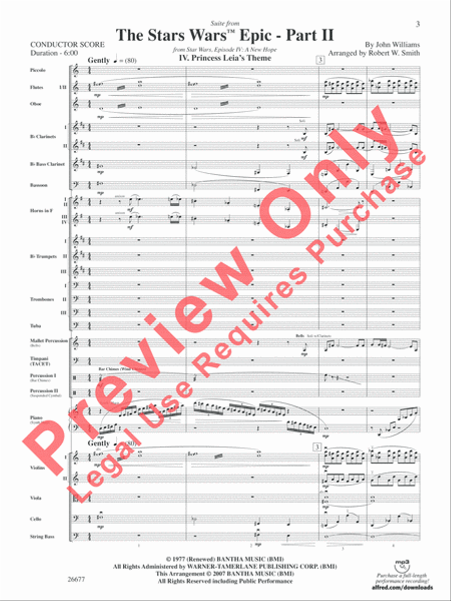 Star Wars Epic -- Part II, Suite from the Full Orchestra scores gallery preview page 36