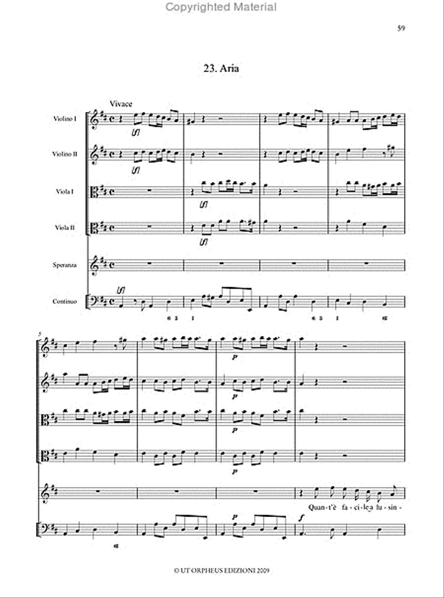 Giona. Oratorio for 5 Voices (SSATB), Strings and Continuo (Modena 1689). Critical Edition SSATB scores gallery preview page 10
