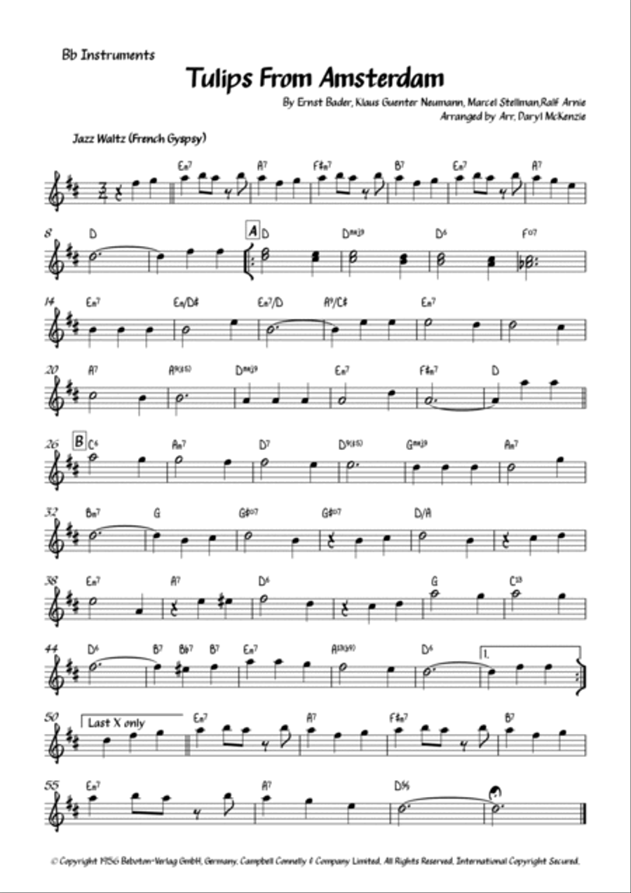 Tulips From Amsterdam Piano scores gallery preview page 2