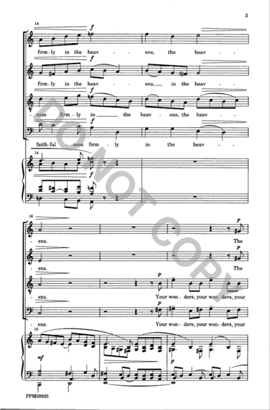 Your Love O Lord forever will I sing Op. 251 Divisi scores gallery preview page 4