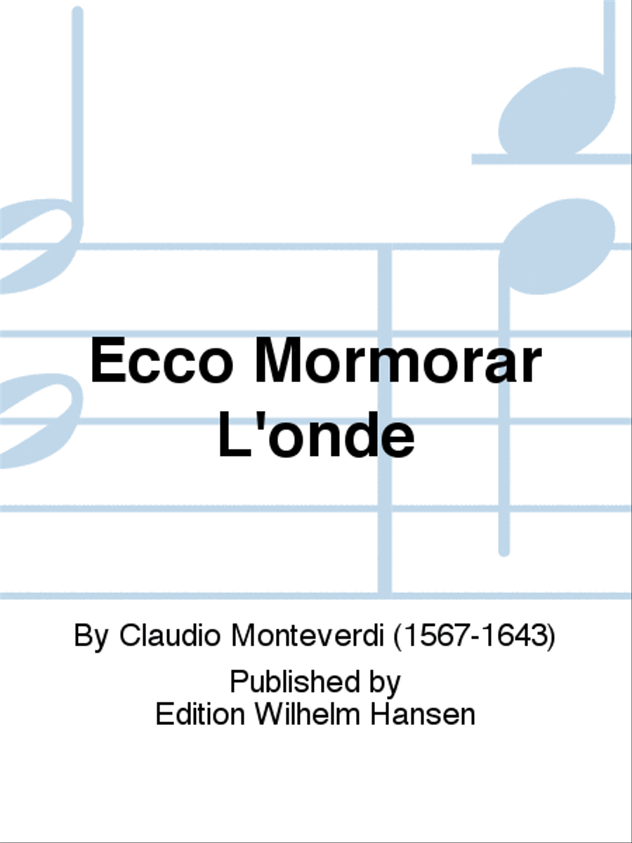 Ecco Mormorar L'onde Ecco Mormorar L'onde SSATB scores gallery preview page 1