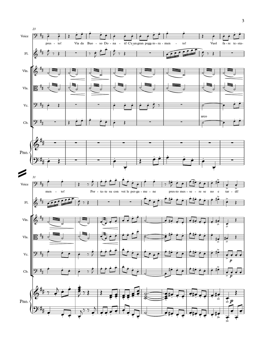 Era uguale la voce from Gianni Schicchi Era uguale la voce from Gianni Schicchi Large Ensemble scores gallery preview page 3