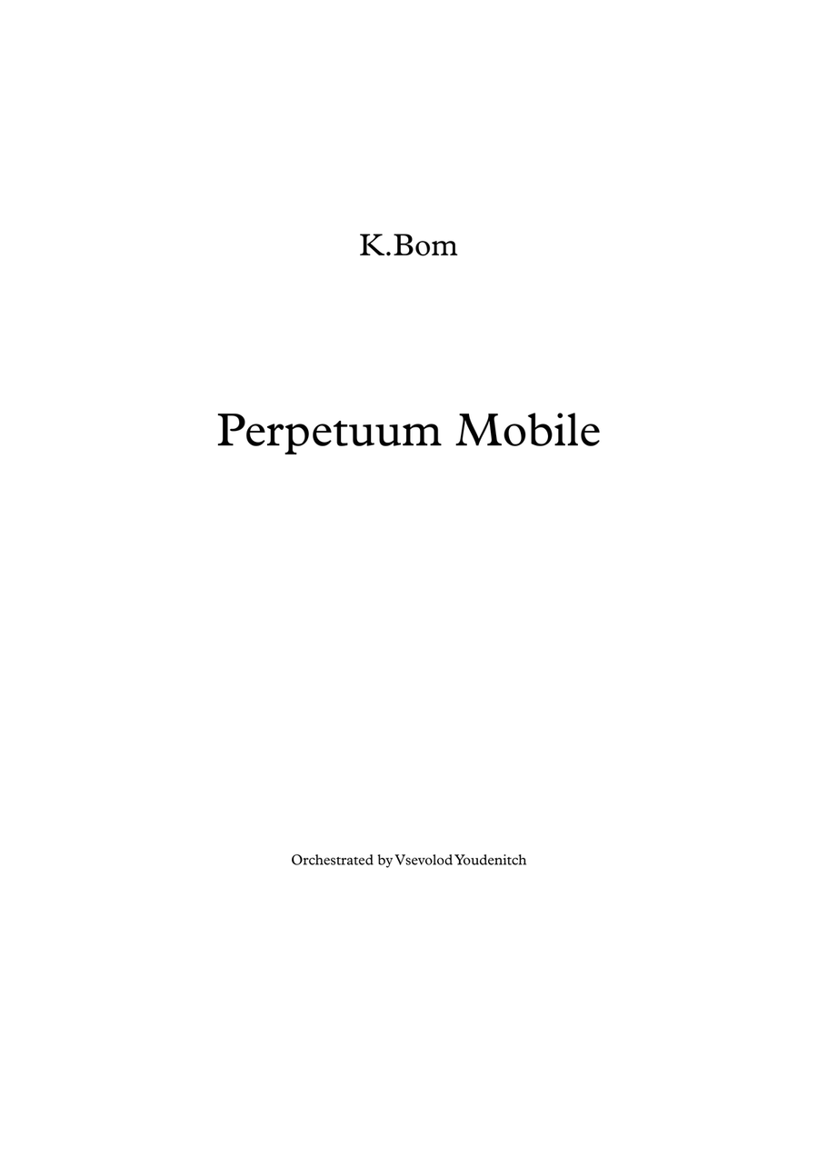 K.Bom "Perpetuum Mobile" for violin and string orchestra image number null