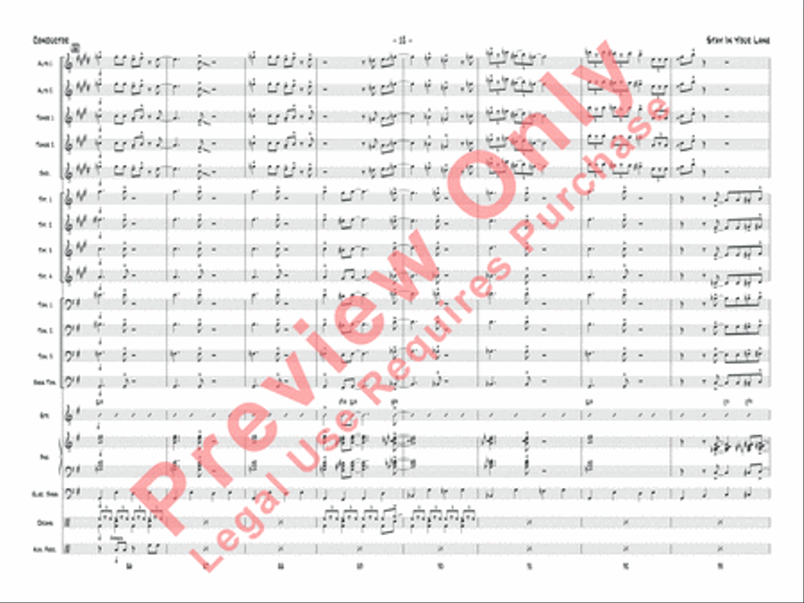 Stay in Your Lane Jazz Ensemble scores gallery preview page 15