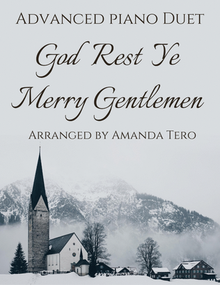 Book cover for God Rest Ye Merry Gentlemen – Advanced Christmas Piano Duet Sheet Music