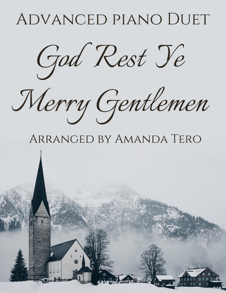 God Rest Ye Merry Gentlemen – Advanced Christmas Piano Duet Sheet Music image number null