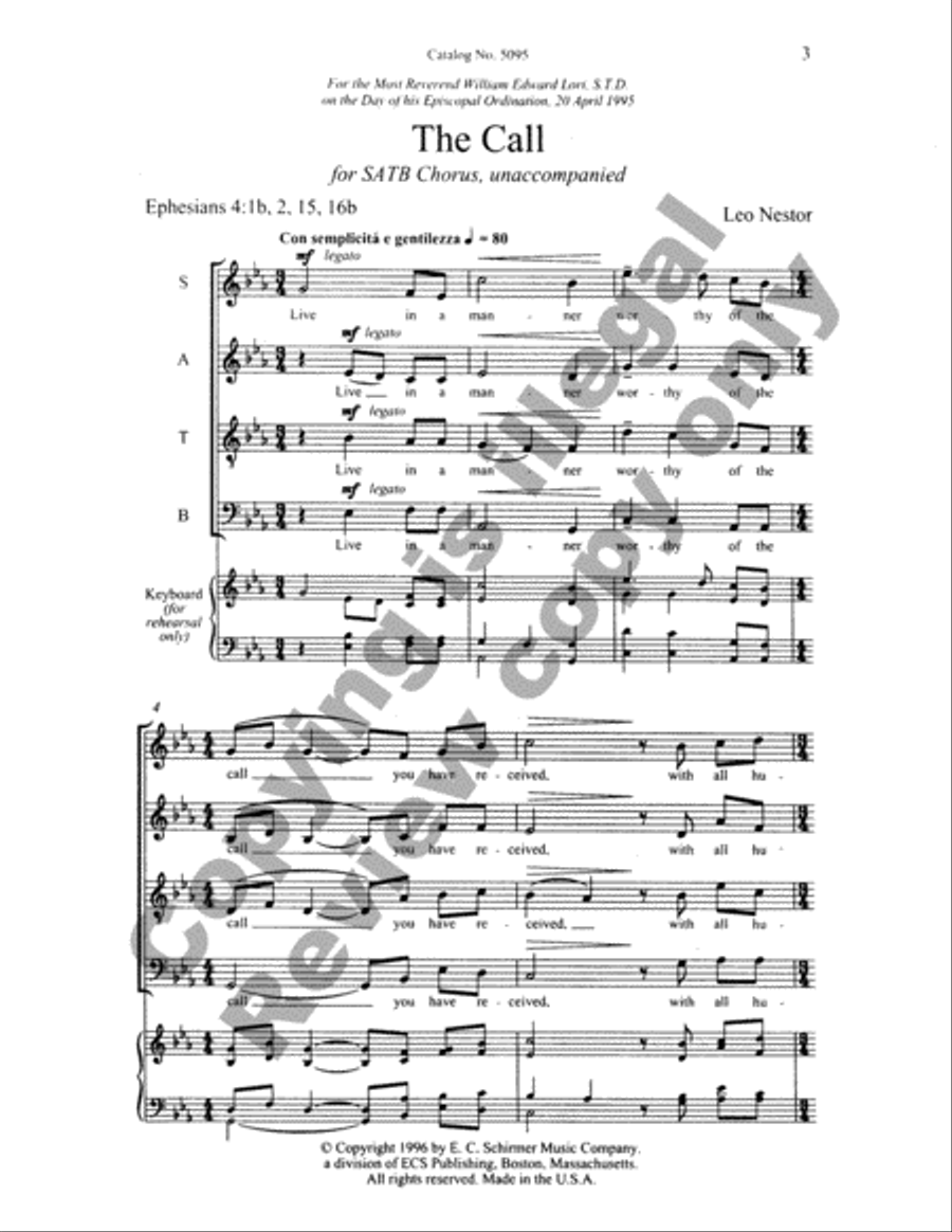 The Call 4-Part scores gallery preview page 7