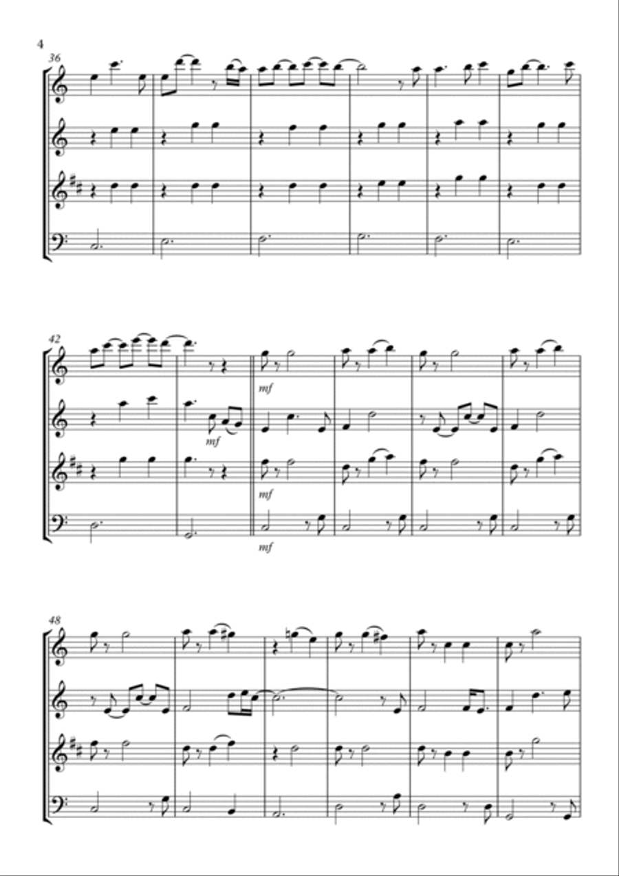Weekend In New England Woodwind Quartet scores gallery preview page 4