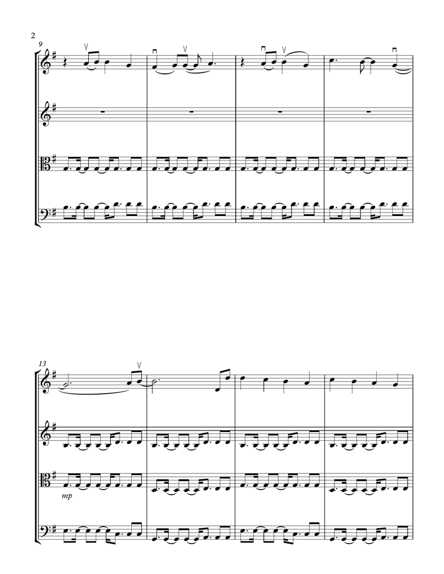 We Found Love String Quartet scores gallery preview page 2