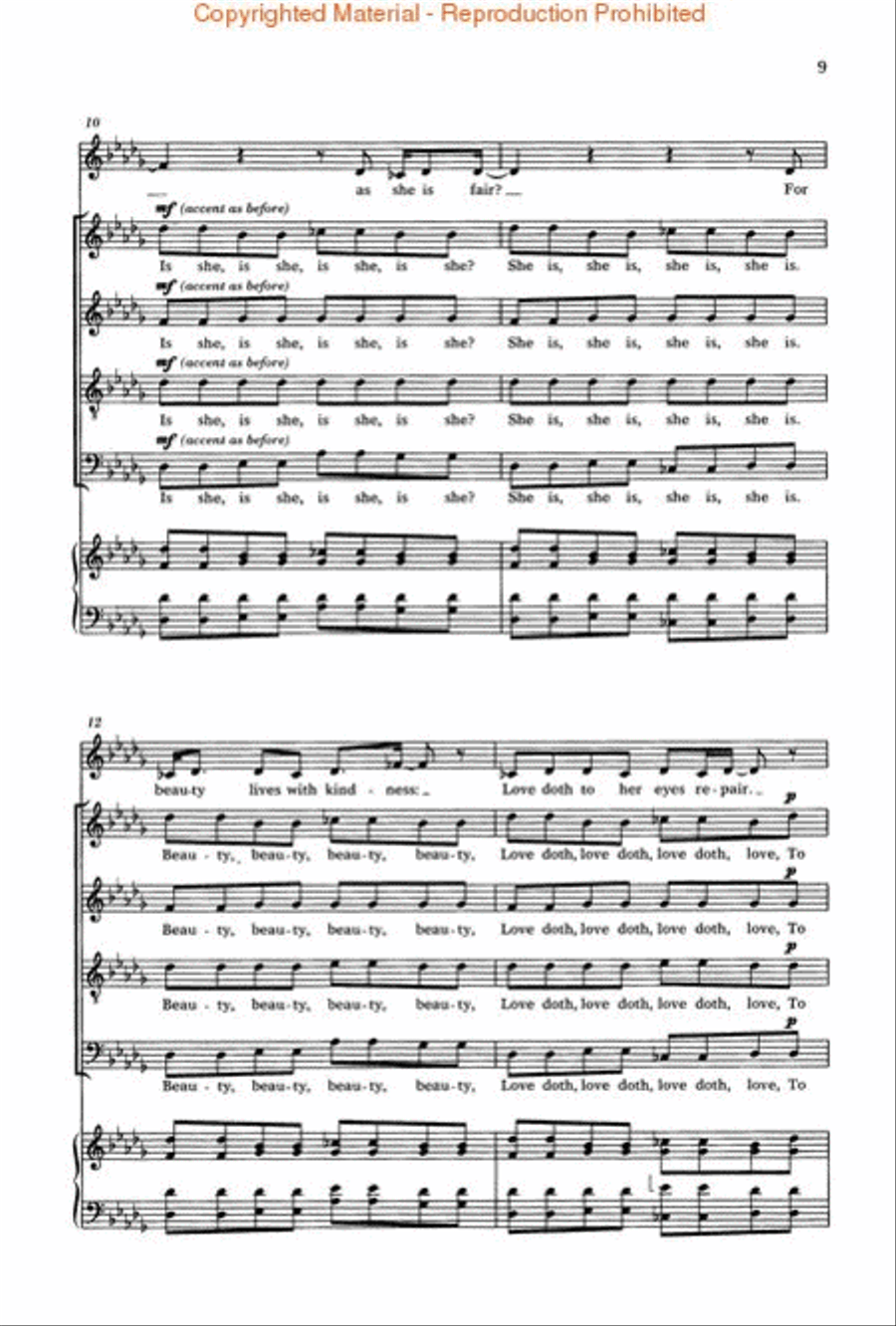 Shakespeare Songs, Book I 4-Part scores gallery preview page 3