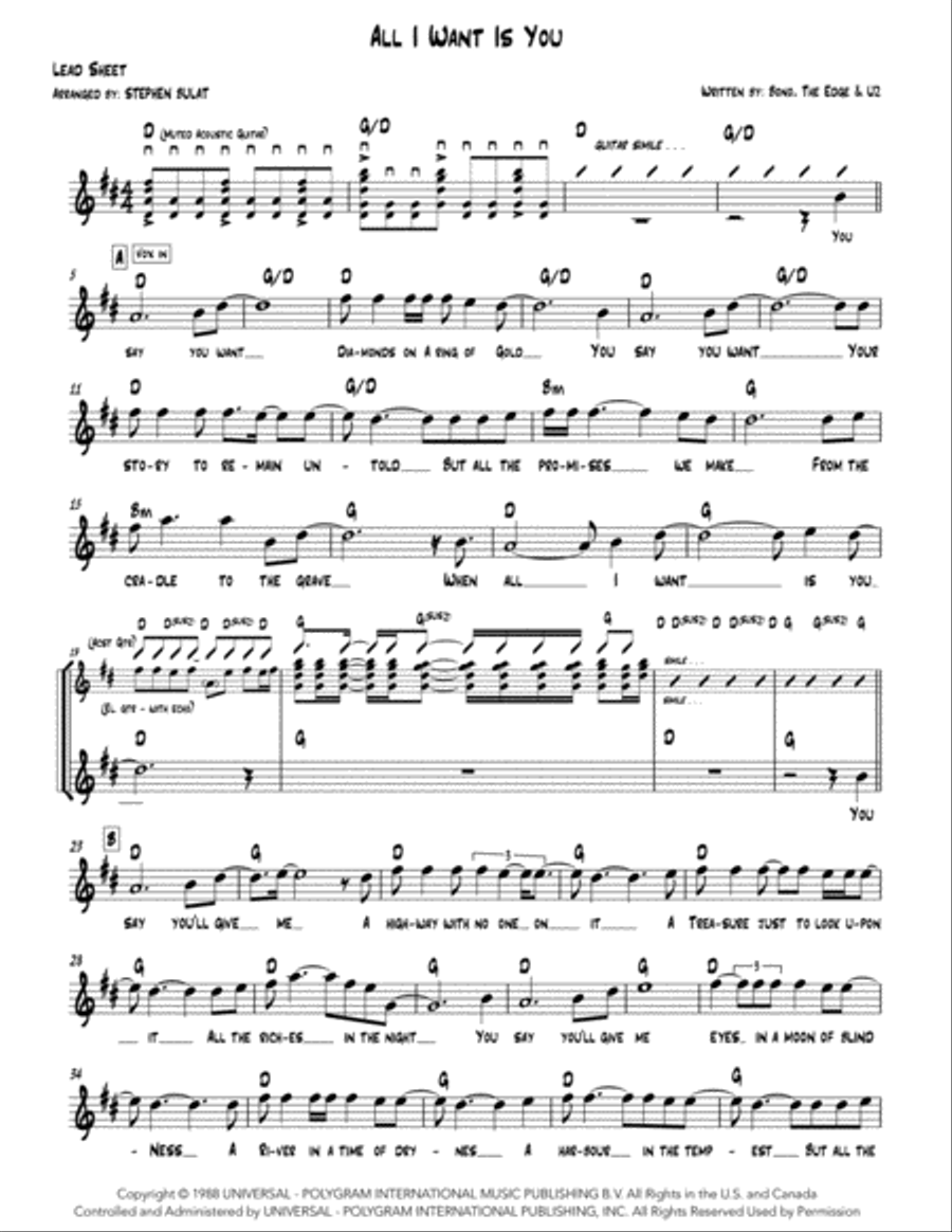 All I Want Is You Large Ensemble scores gallery preview page 1