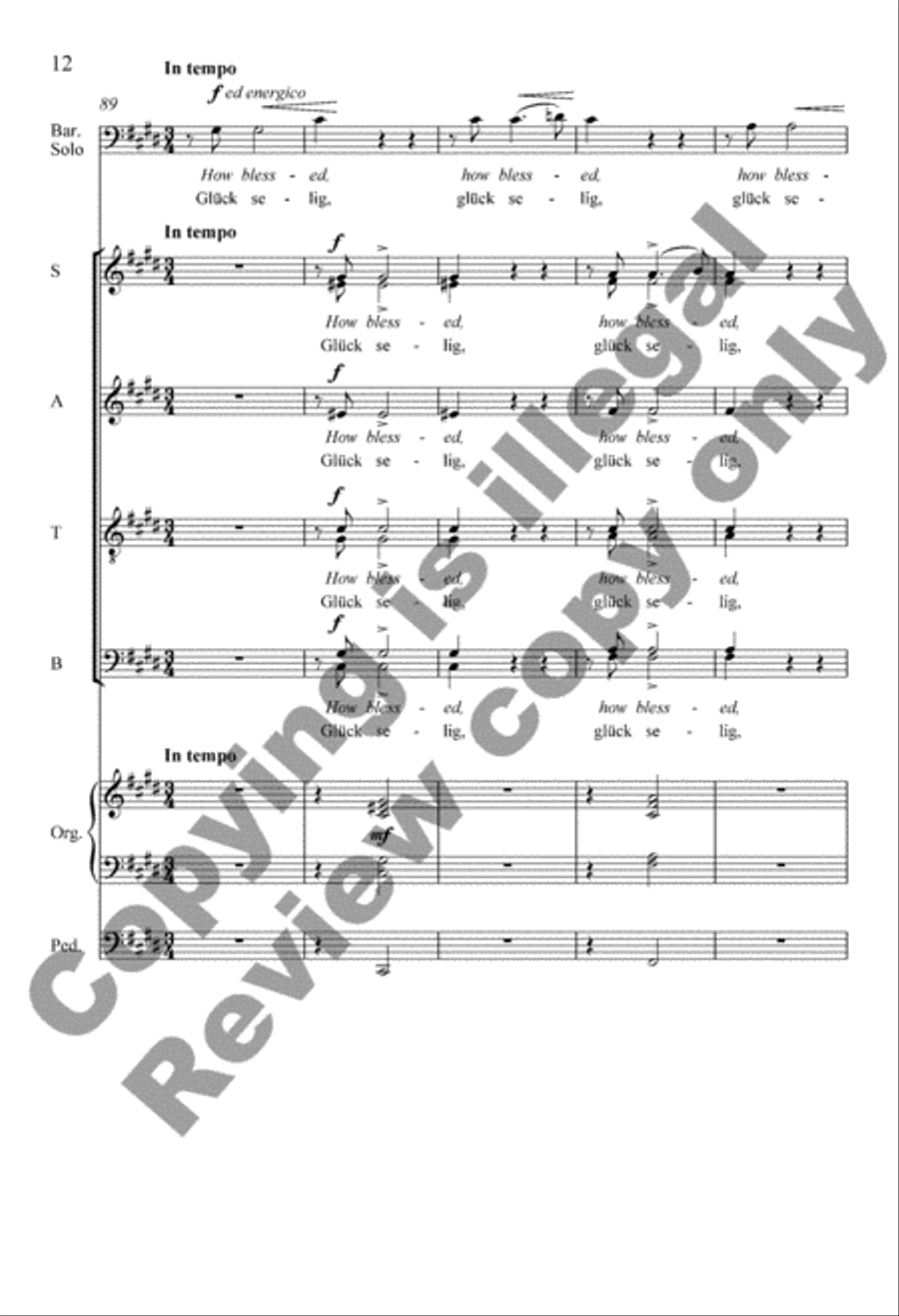 The Beatitudes (Die Seligkeiten) Divisi scores gallery preview page 11